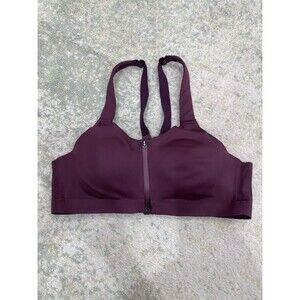 Knockout By Victorias Secret Size 36B Front Close Sports Bra Burgundy Women’s